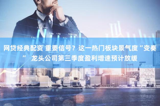 网贷经典配资 重要信号?这一热门板块景气度“变奏”  龙头公司第三季度盈利增速预计放缓