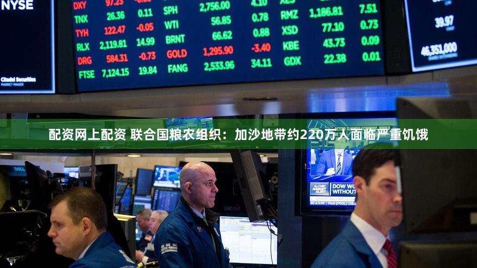 配资网上配资 联合国粮农组织：加沙地带约220万人面临严重饥饿