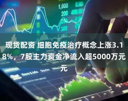 现货配资 细胞免疫治疗概念上涨3.18%，7股主力资金净流入超5000万元