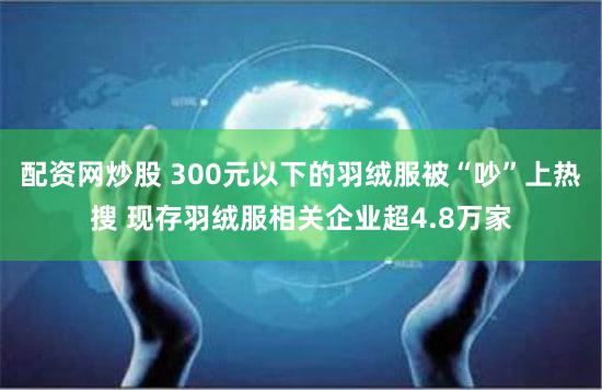 配资网炒股 300元以下的羽绒服被“吵”上热搜 现存羽绒服相关企业超4.8万家