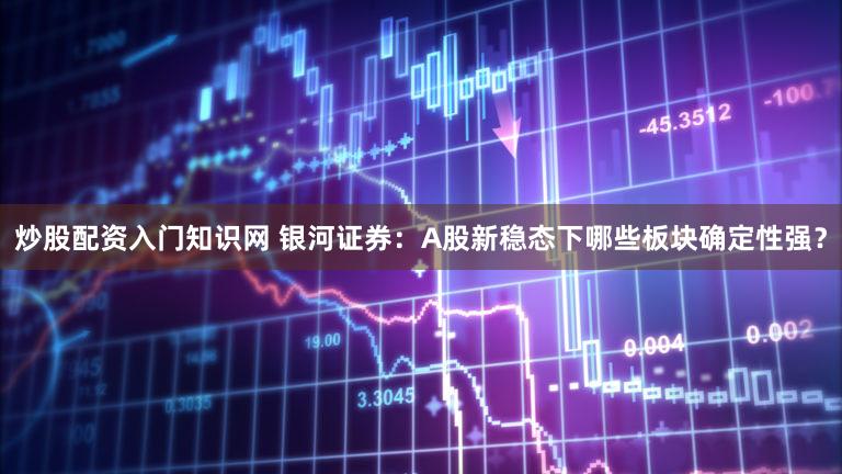 炒股配资入门知识网 银河证券：A股新稳态下哪些板块确定性强？